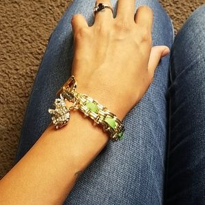 Gold elephant bracelet